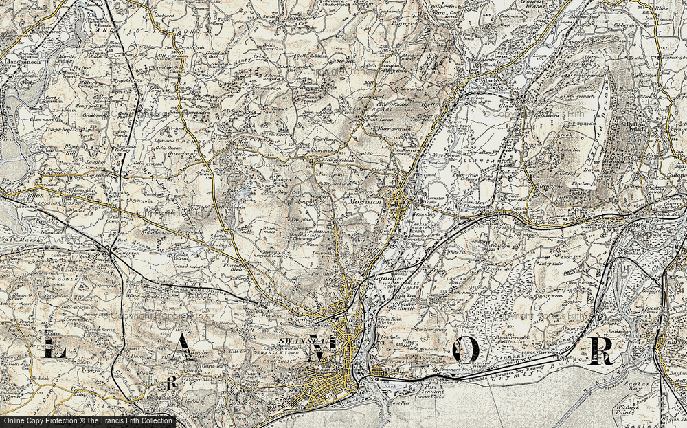 Old Map of Tirdeunaw, 1900-1901 in 1900-1901