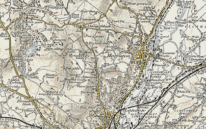 Old map of Tirdeunaw in 1900-1901