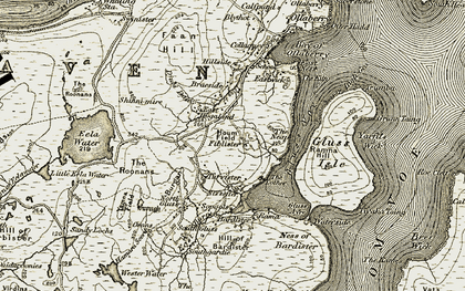 Old map of Tirvister in 1912