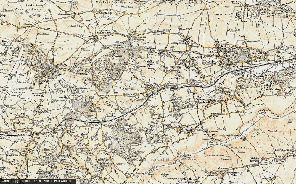 Old Map of Tisbury, 1897-1899 in 1897-1899