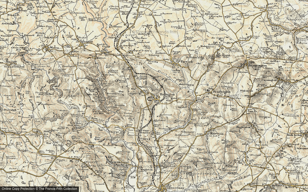 Old Map of Historic Map covering Broadclose in 1902