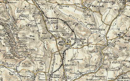 Old map of Tissington in 1902