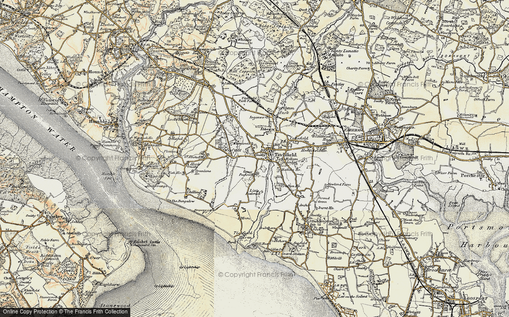Old Map of Titchfield, 1897-1899 in 1897-1899