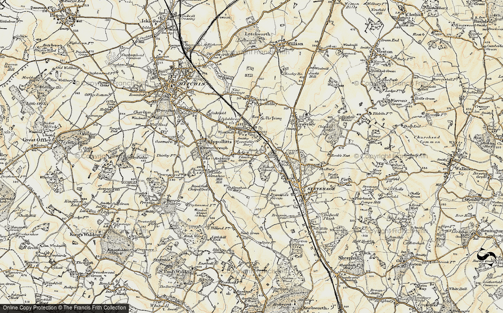 Old Map of Titmore Green, 1898-1899 in 1898-1899