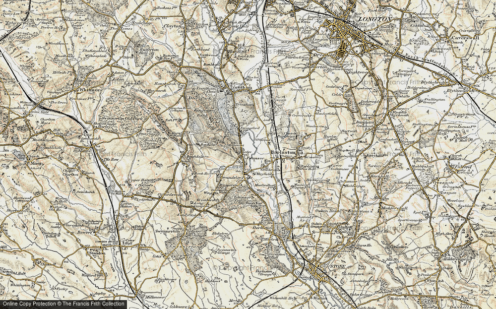 Old Map of Tittensor, 1902 in 1902