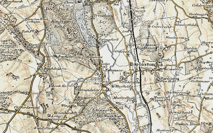 Old map of Tittensor in 1902