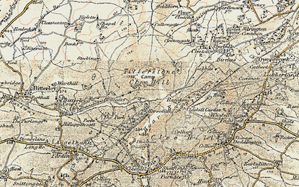 Old map of Titterstone Clee Hill in 1901-1902