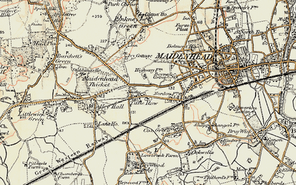 Old map of Tittle Row in 1897-1909