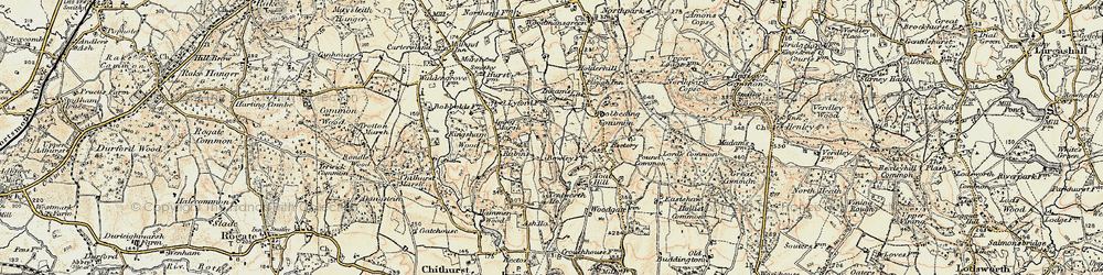 Old map of Titty Hill in 1897-1900