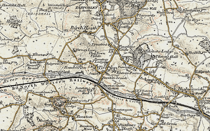 Old map of Tiverton in 1902-1903