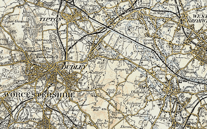 Old map of Tividale in 1902