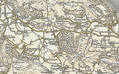 Old map of Tivington in 1898-1900