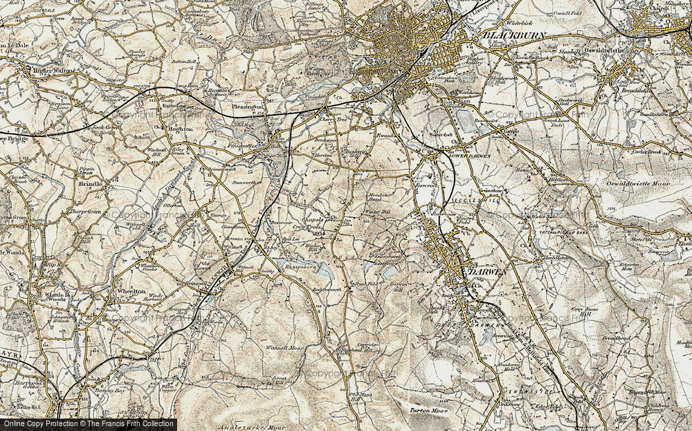 Old Map of Tockholes, 1903 in 1903