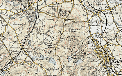 Old map of Tockholes in 1903