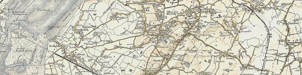 Old map of Tockington in 1899