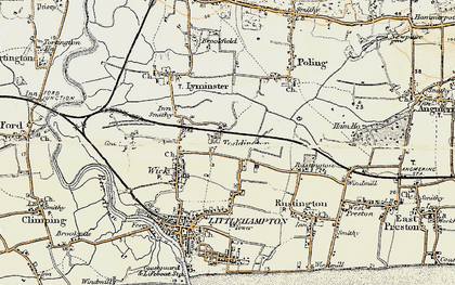 Old map of Toddington in 1897-1899