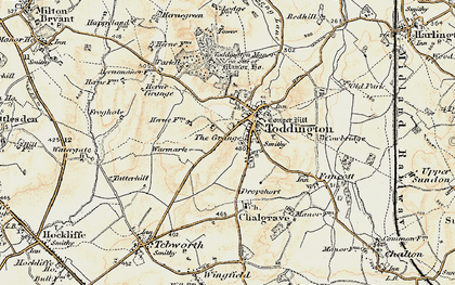 Old map of Toddington in 1898-1899
