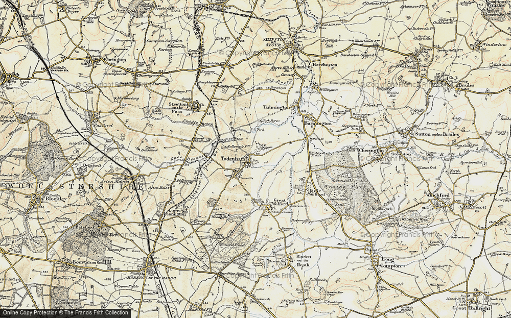 Old Map of Todenham, 1899-1901 in 1899-1901