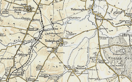 Old map of Todenham in 1899-1901