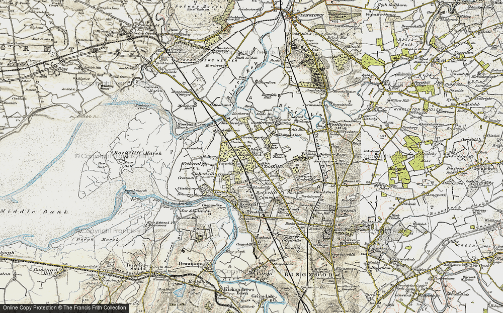 Old Map of Historic Map covering Young's Close in 1901-1904