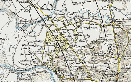 Old map of Justicetown in 1901-1904