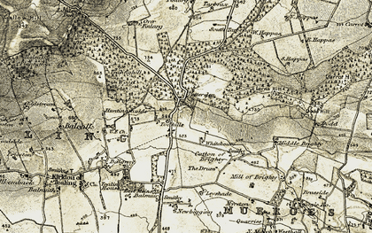 Old map of Todhills in 1907-1908