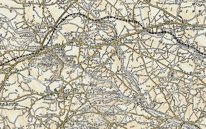 Old map of Todpool in 1900