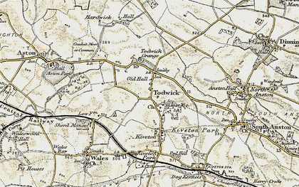 Old map of Todwick in 1902-1903
