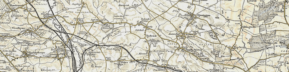 Old map of Todwick in 1902-1903