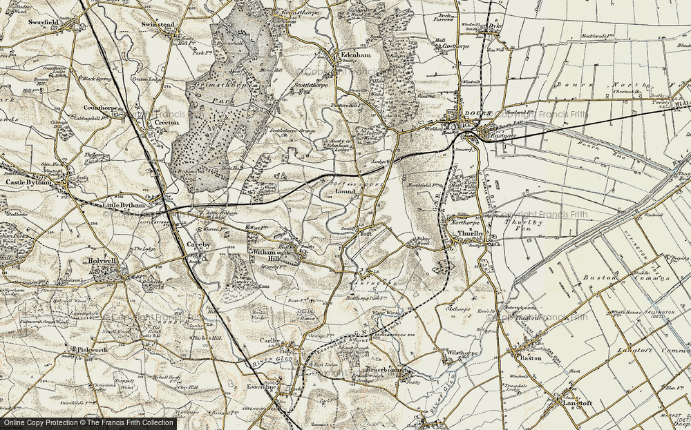 Old Map of Historic Map covering Auster Lodge in 1901-1903
