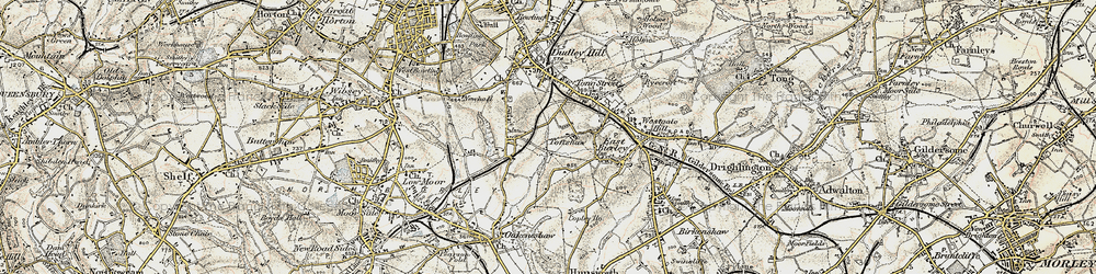 Old map of Toftshaw in 1903