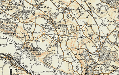 Old map of Tokers Green in 1897-1900