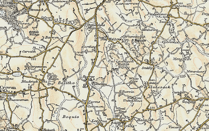 Old map of Tolcarne Wartha in 1900