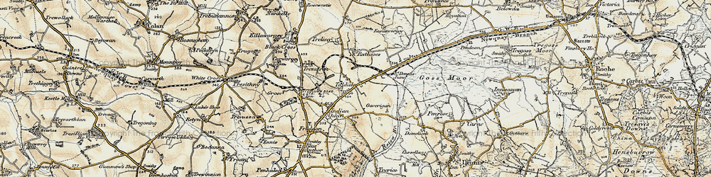 Old map of Toldish in 1900