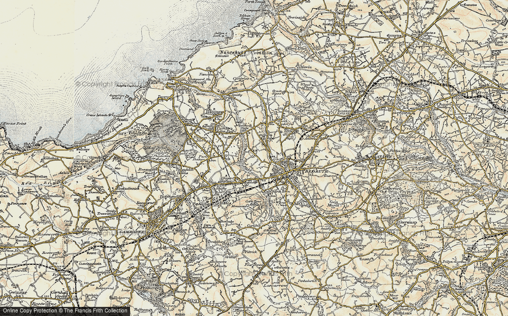 Old Map of Tolgus Mount, 1900 in 1900