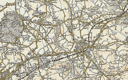 Old map of Tolgus Mount in 1900