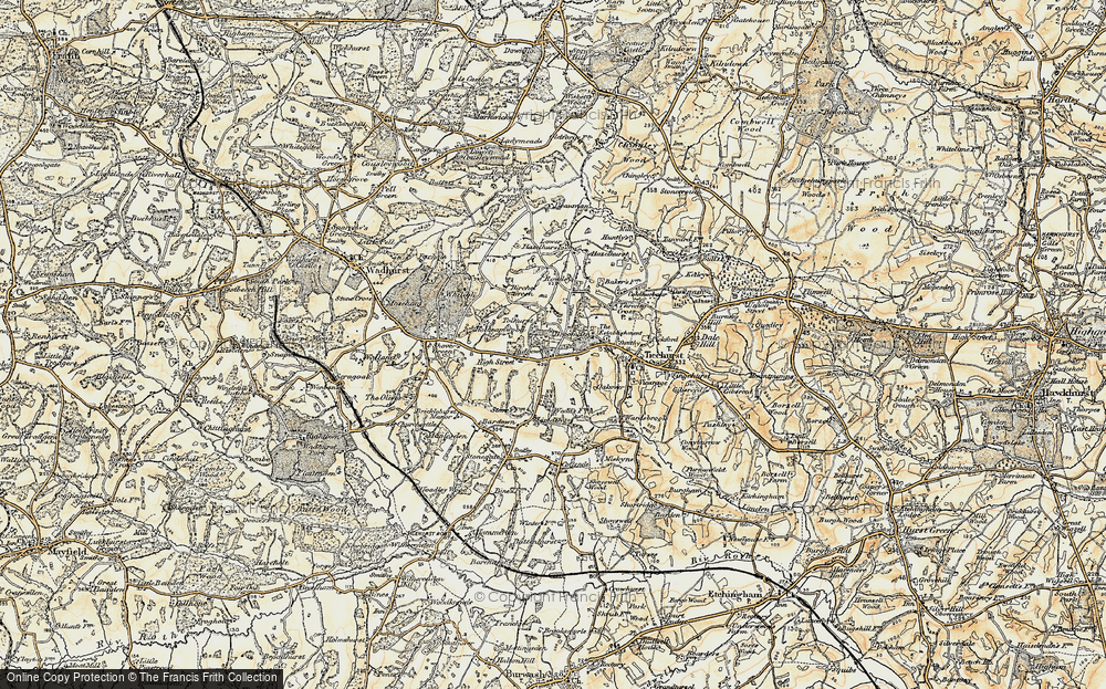 Old Map of Historic Map covering Broomden in 1898