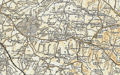 Old map of Ticehurst Ho in 1898