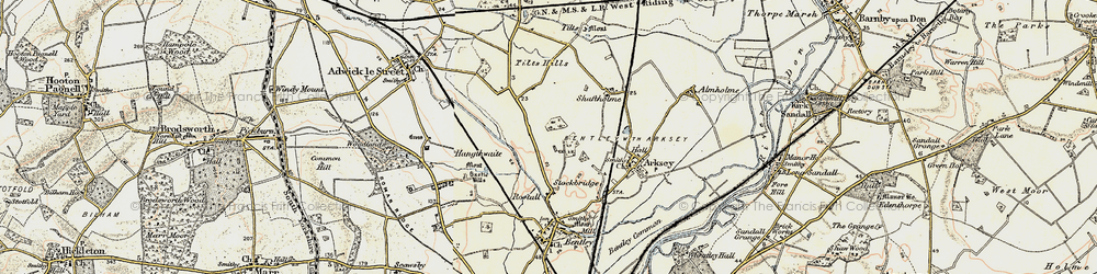 Old map of Toll Bar in 1903