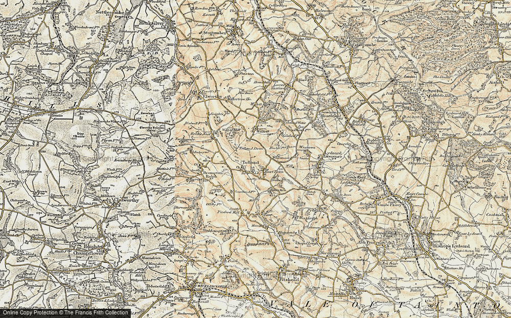 Old Map of Tolland, 1898-1900 in 1898-1900