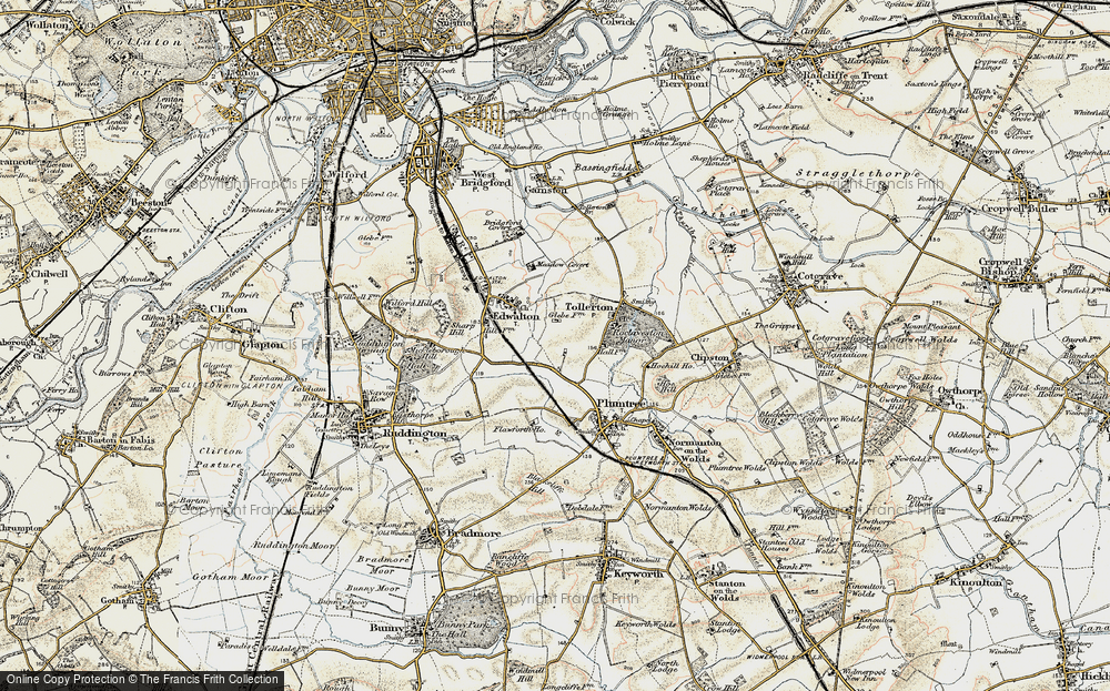 Old Map of Tollerton, 1902-1903 in 1902-1903
