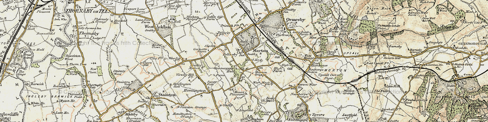 Old map of Tollesby in 1903-1904