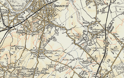 Old map of Tolworth in 1897-1909