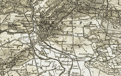Old map of Tomaknock in 1906-1907