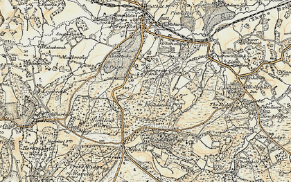 Old map of Broadstone Warren in 1898