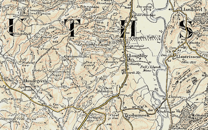 Old map of Ton in 1899-1900