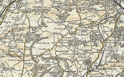 Old map of Ton Breigam in 1899-1900
