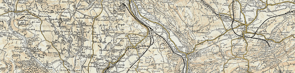 Old map of Ton-teg in 1899-1900