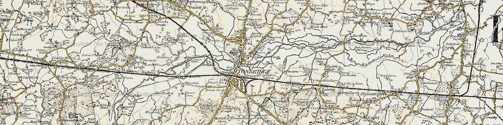 Old map of Tonbridge in 1897-1898