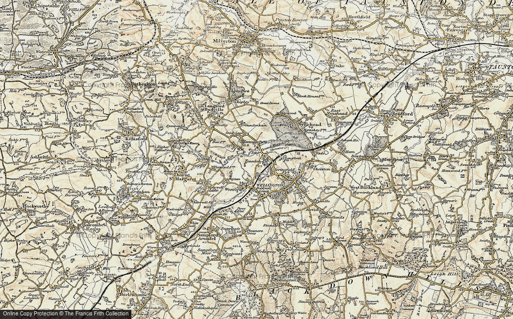 Old Map of Tone, 1898-1900 in 1898-1900